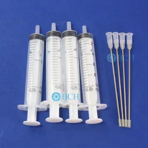 8 PCS Tool: 4x 10ml Syringe   4x Extra Long Blunt Needle for Cartridge Refill CISS CIS (AS-SY10-X4)