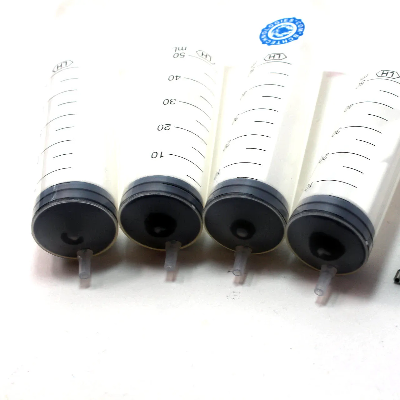 8 PCS Tool: 4x 50ml Super Size Syringe   4x Extra Long Blunt Needle for Cartridge Refill CISS CIS (AS-SY50-X4)