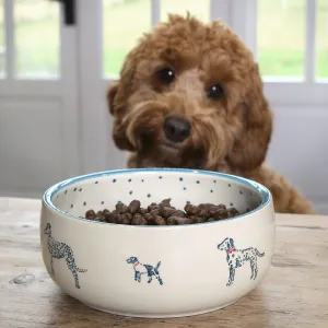 Fetch Stoneware Dog Bowl