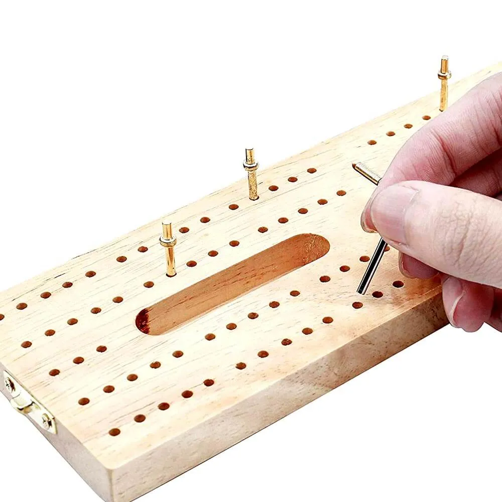 Folding Cribbage Board - Travel Cribbage Set
