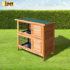 i.Pet 2 Storey Wooden Rabbit Hutch