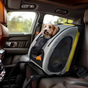 Pet Travel Stroller: 2 in 1 Dog Stroller Pushchair Car Seat Travel Carrier w/ Detachable Handle Convertible Pet Booter Seat for Small Dogs and Cats